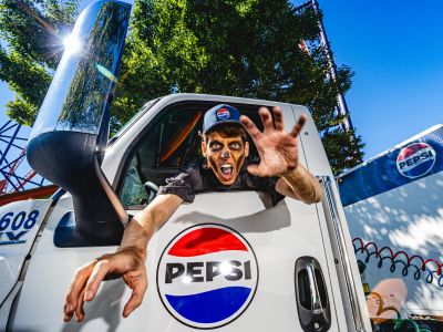 Zombie in a pepsi truck!